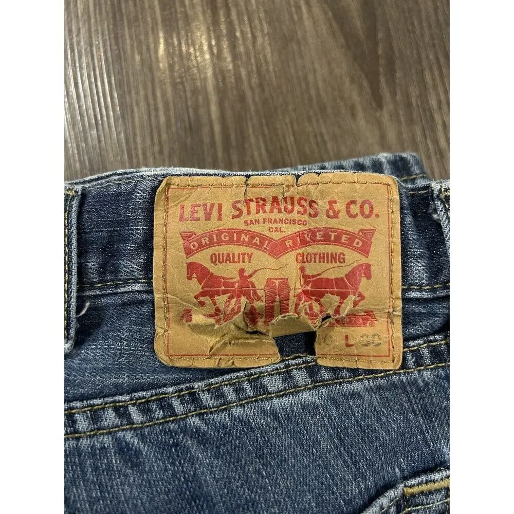 Levi’s 559 Mens Size 40x30 Blue‎ Jeans Relaxed Straight Denim Dark Flex
